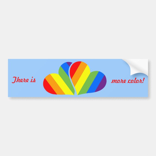 Rainbow Couple Bumper Sticker (Front)