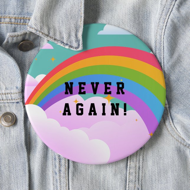 Rainbow Covenant 6 Inch Round Button (In Situ)