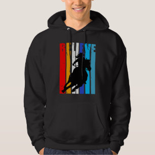 Rainbow Cowgirls Barrel Racing Believe Vintage Dis Hoodie