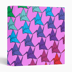 Rainbow cranes folder binder