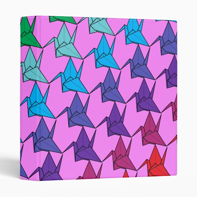 Rainbow cranes folder binder (Front/Spine)