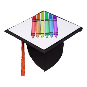Rainbow Crayon  Graduation Cap Topper