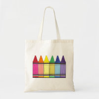Rainbow Crayons Art Artist Supply Tote Bag