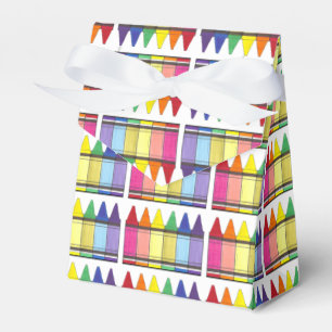 Rainbow Crayons Artist Art Class Birthday Party Favor Box