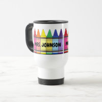 Rainbow Crayons Personalized School Art Teacher