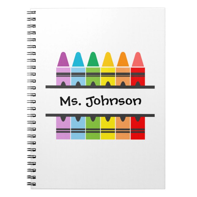Rainbow Crayons Préscolaire Carnet enseignant (Devant)