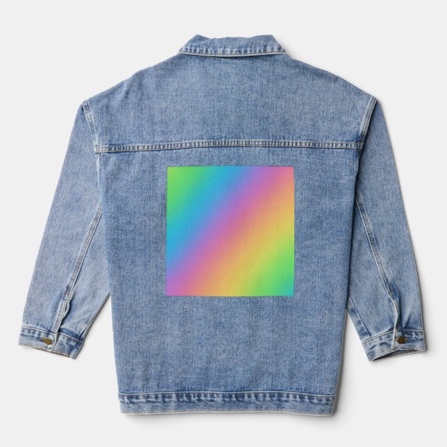 Rainbow "Creative Type" Women's Denim Jacket (Back)