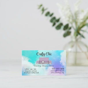 Rainbow Cricut Crafting  Business Card