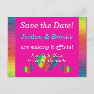 [Rainbow Crinkle Mariage] Cartes postales Coeurs r
