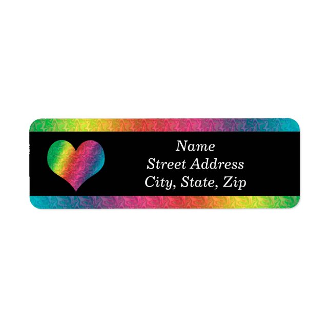 [Rainbow Crinkle Mariage] Coeur coloré Noir (Devant)