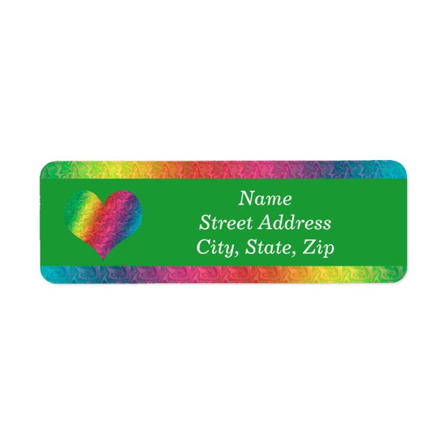 [Rainbow Crinkle Mariage] Coeur coloré vert (Devant)