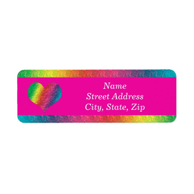[Rainbow Crinkle Wedding] Colourful Heart Pink (Front)