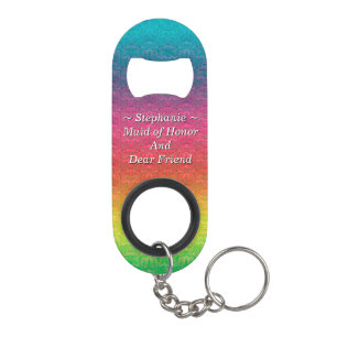 [Rainbow Crinkle Wedding] Colourful Keychain Bottle Opener