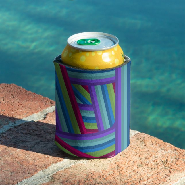 Rainbow Crisscross  Can Cooler (In Situ Pool)