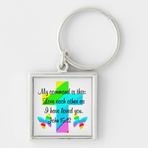RAINBOW CROSS AND BUTTERFLY JOHN  15:12 KEYCHAIN