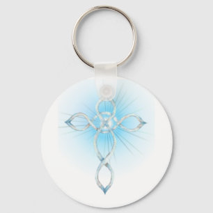 Rainbow Cross Keychain