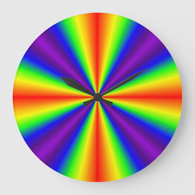Rainbow Cross Large Clock (Front)