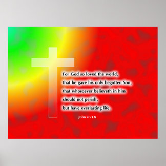 Rainbow Cross Poster