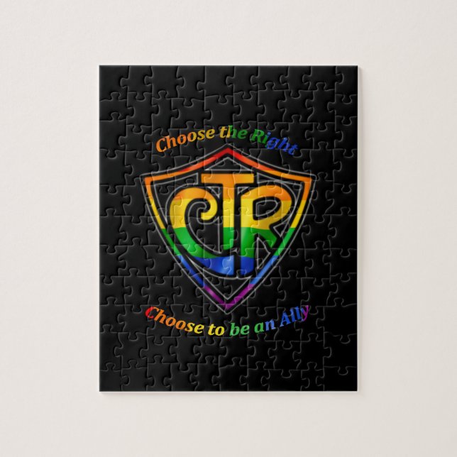 Rainbow CTR - LDS LGBT Ally Jigsaw Puzzle (Vertical)