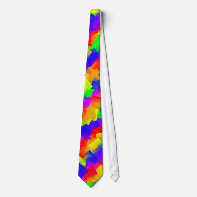 Rainbow Cubes Tie (Front)