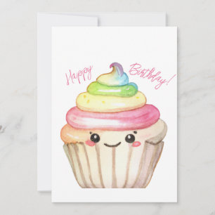 Rainbow Cupcake Bonne carte d'anniversaire