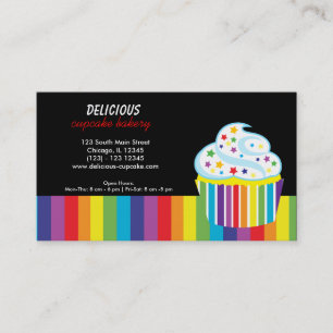 Rainbow Cupcake Business Card