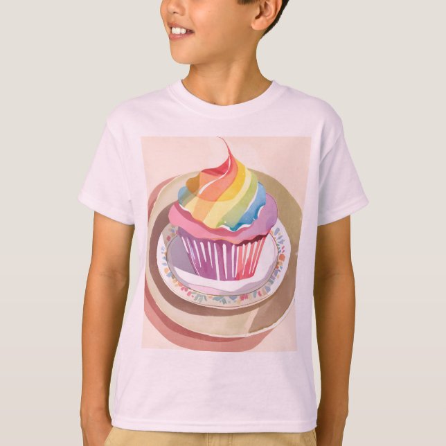 Rainbow cupcake T-Shirt (Front)