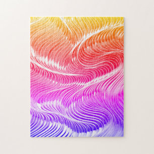 Rainbow Curve Modern Jigsaw Puzzle