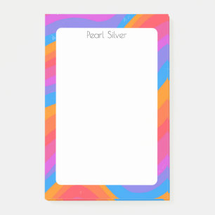 Rainbow Curves CUSTOM Chic Monogram Personalized Post-it Notes