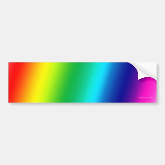 Rainbow (Customizable!) Bumper Sticker (Front)