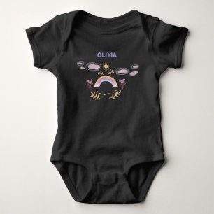 Rainbow customized baby bodysuit