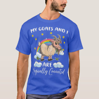 Rainbow Cute Goat Lover Farmer Farm Animal Goat  T-Shirt