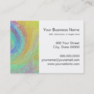Rainbow Cyclone Abstract Art Business Card