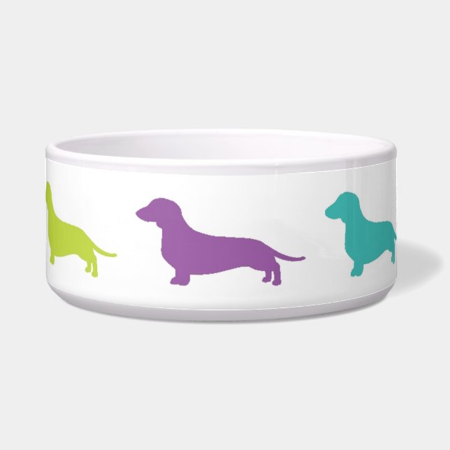 Rainbow Dachshund bowl (Front)