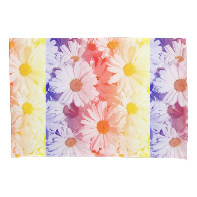 Rainbow Daisies Pillowcase (Front)