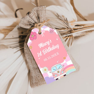Rainbow Daisy Car Gift Tag