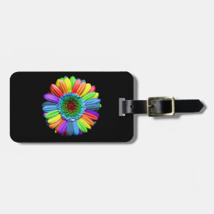 Rainbow Daisy Luggage Tag