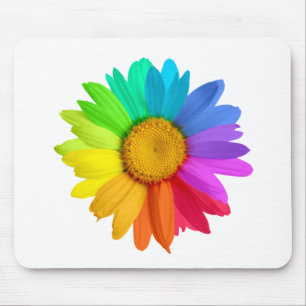 Rainbow Daisy Mouse Pad