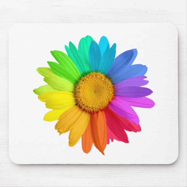 Rainbow Daisy Mouse Pad (Front)