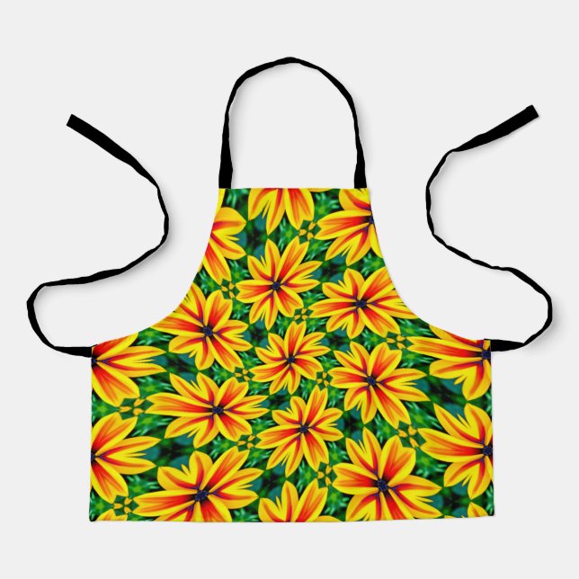 Rainbow Daisy Pattern Apron (Front)