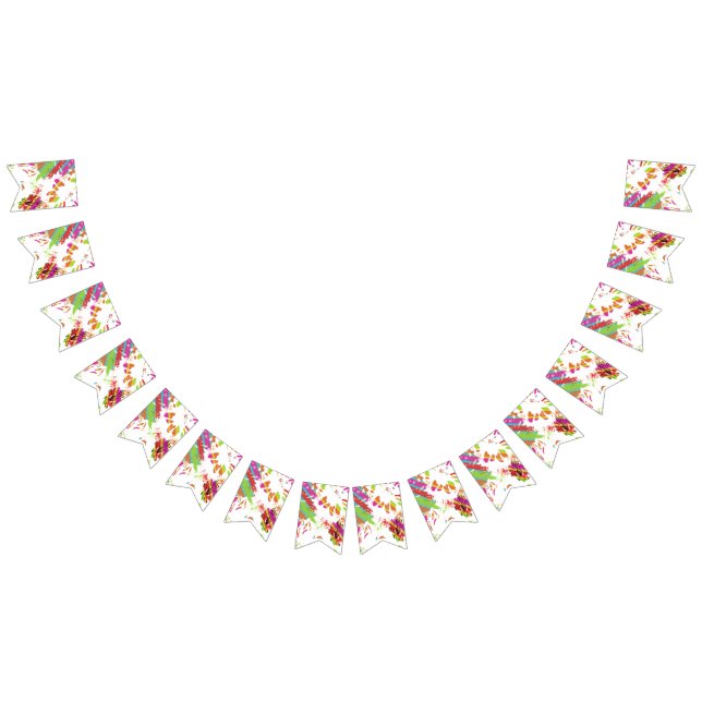 Rainbow Daisy Strip Design Bunting Flags (All)