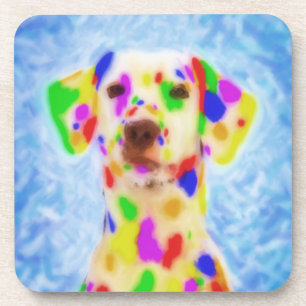 Rainbow Dalmatian Coaster