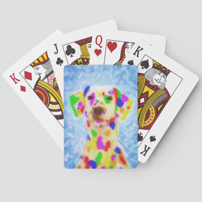 Rainbow Dalmatian Playing Cards (Back)