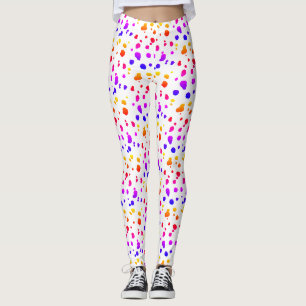 Rainbow Dalmatian Spots Leggings