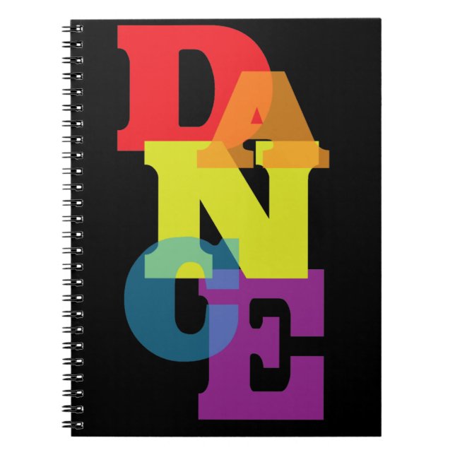 Rainbow Dance Vertical Notebook (Front)