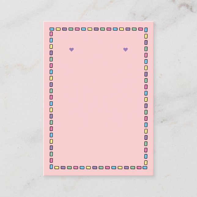 Rainbow Dash Frame Template - Earring Display Card (Front)