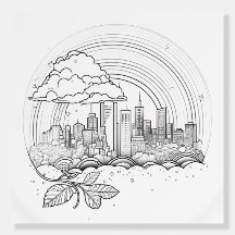 Rainbow Days Colouring Poster Art