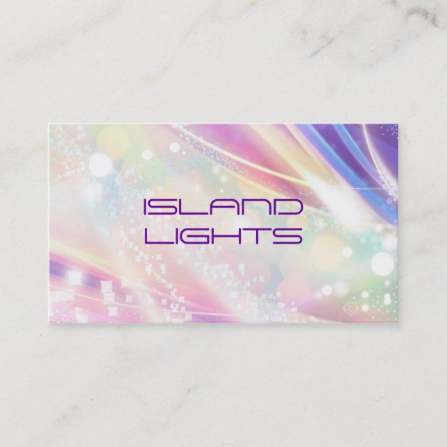 rainbow dazzle business card (Front)