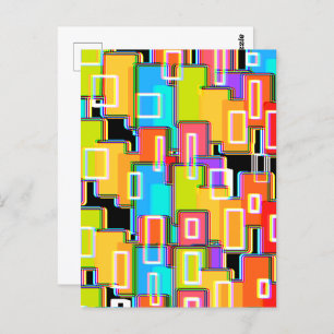 Rainbow Deco Home Living Abstract Postcard