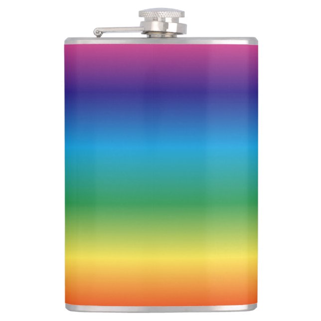 Rainbow Deep Hip Flask (Front)
